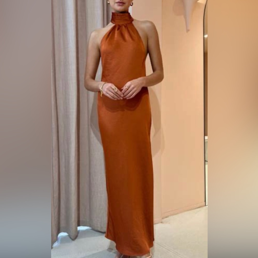 Significant other, Darcy backless dress, rust color